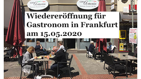 Wiedereröffnung der Gastronomen in Frankfurt