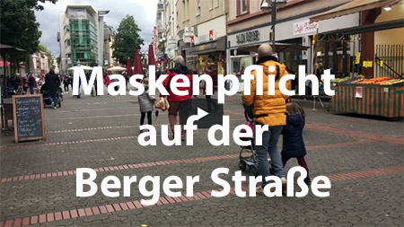Frankfurt Berger Straße Maskenpflicht Oktober 2020