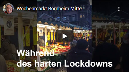 Wochenmarkt Bornheim Mitte, Frankfurt 16.12.2020 Lockdown