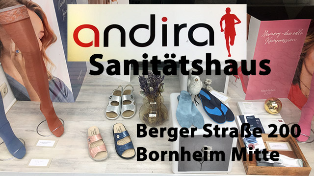 Frankfurt Bornheim Sanitätshaus Andira, Orthopädie Schuhmachermeister